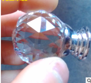 厂家批发 水晶球形拉手把手 单孔玻璃嵌入拉手 家具拉手